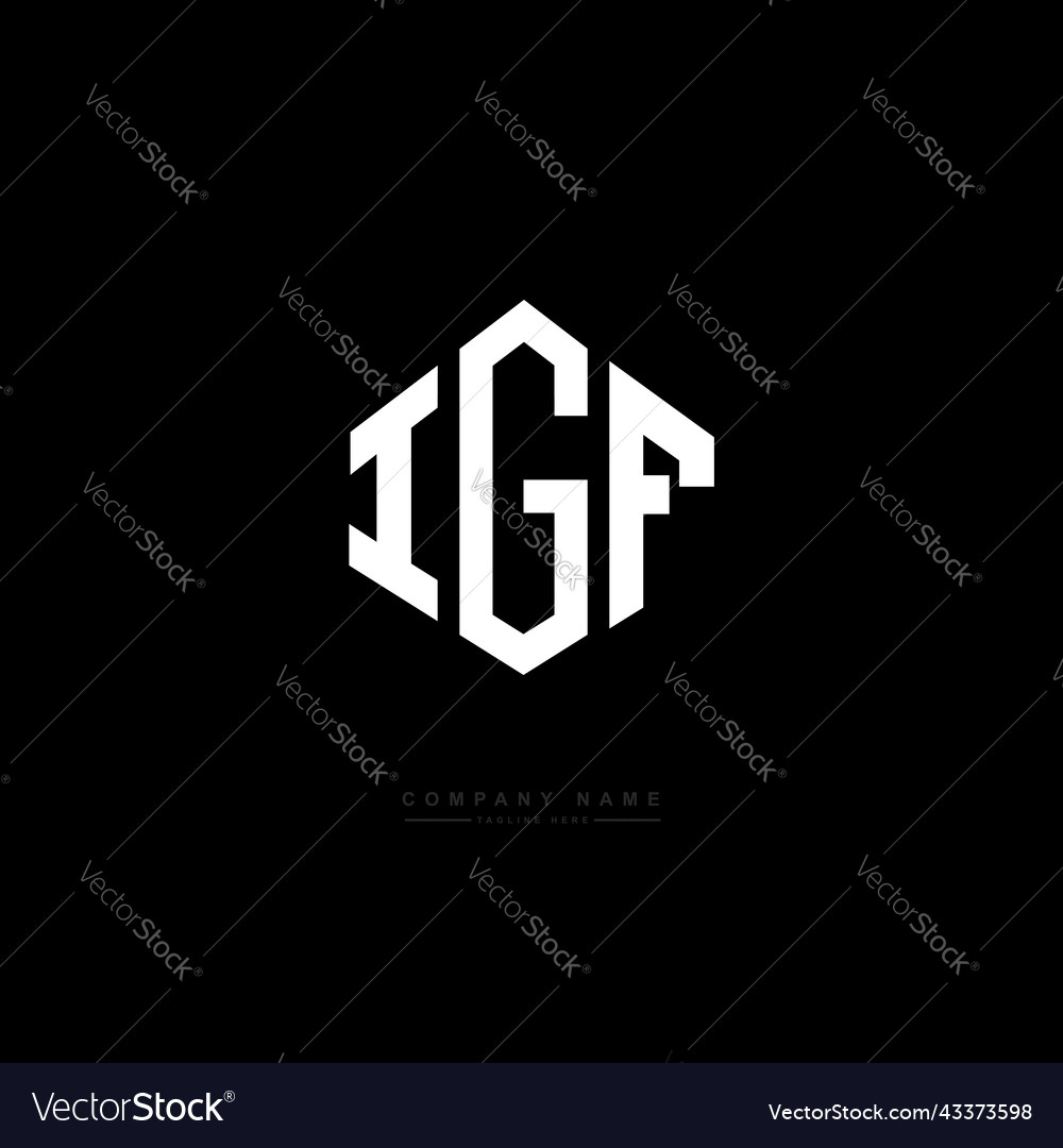Igf letter logo design with polygon shape Vector Image