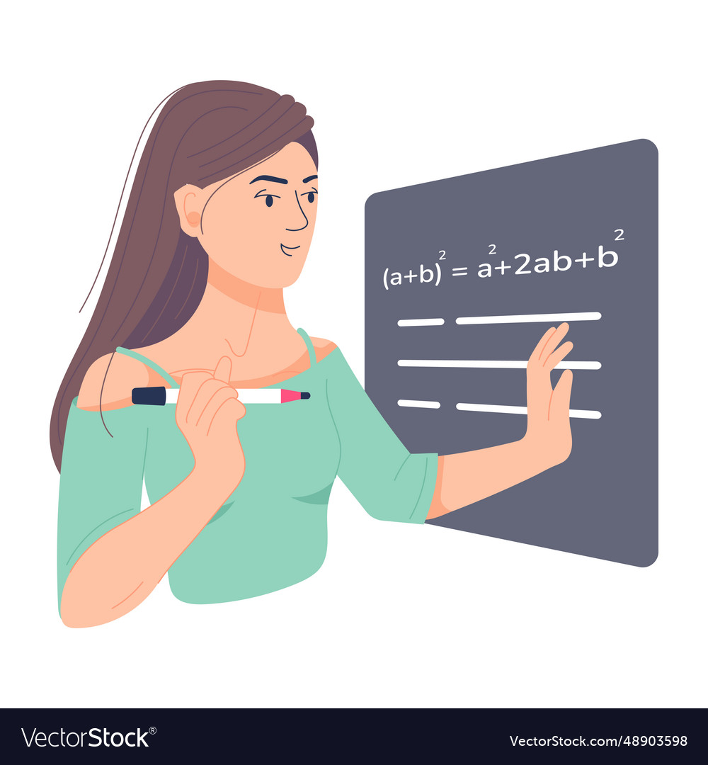 Maths teacher Royalty Free Vector Image - VectorStock