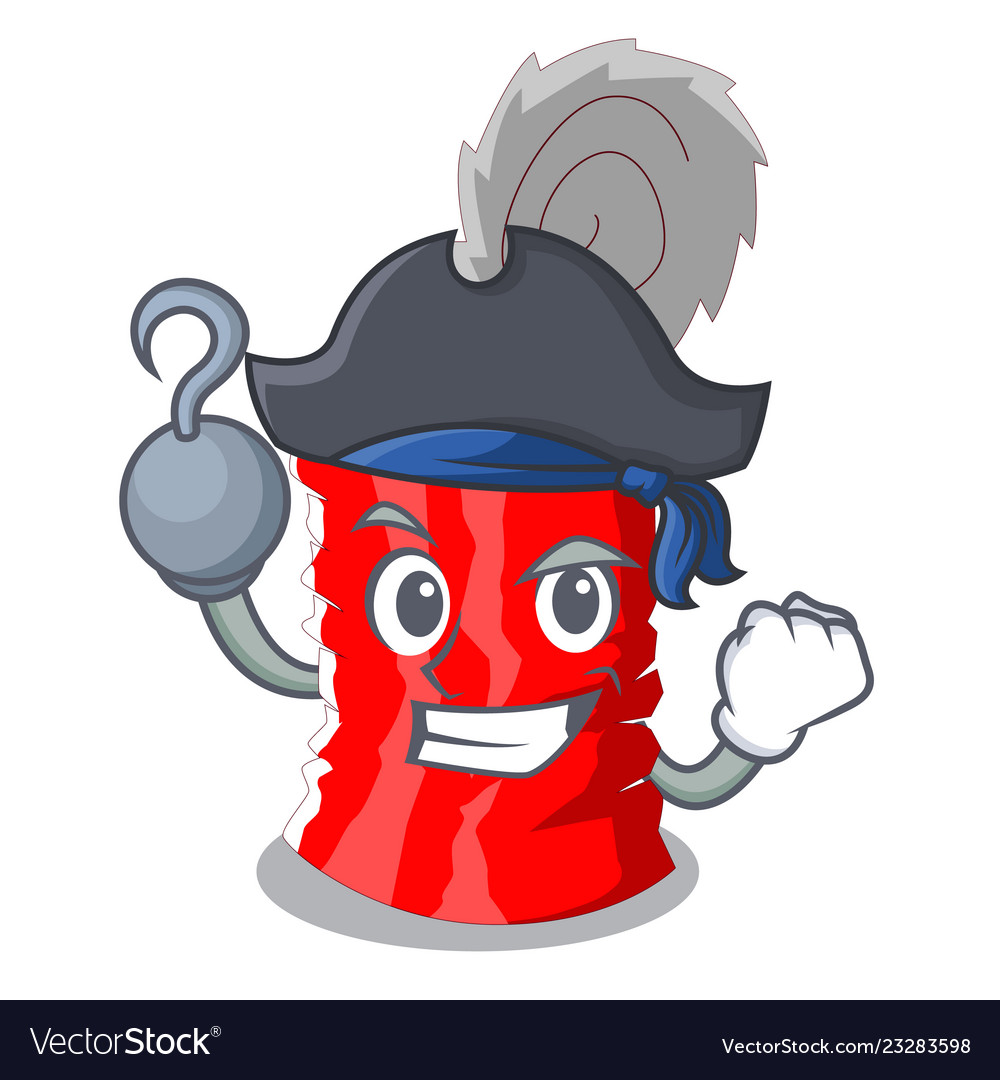 Pirate tin can shape on a cartoon Royalty Free Vector Image Pirate tin can shape on a cartoon Royalty Free Vector Image