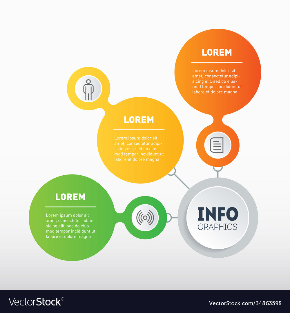 Template info chart infographic or diagram of Vector Image