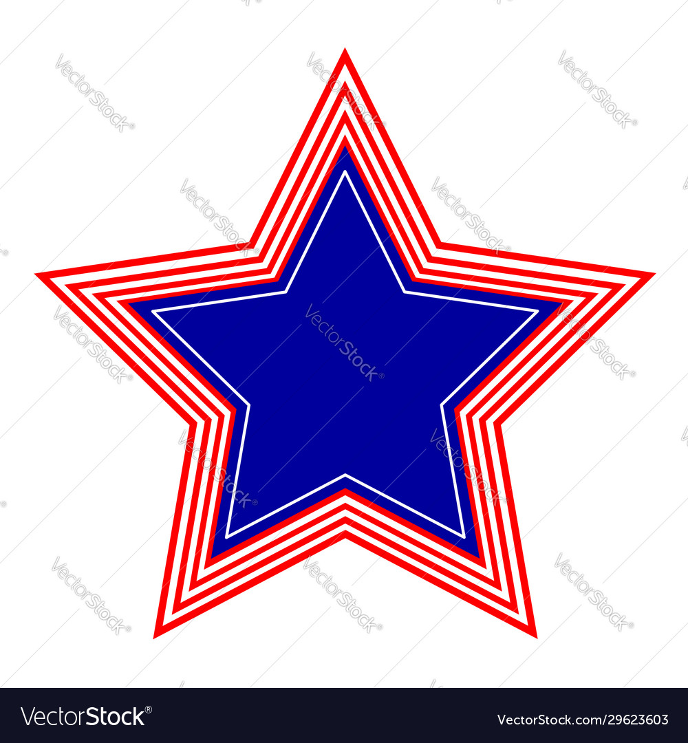 American Star Symbol Emblem Logo Icon Royalty Free Vector