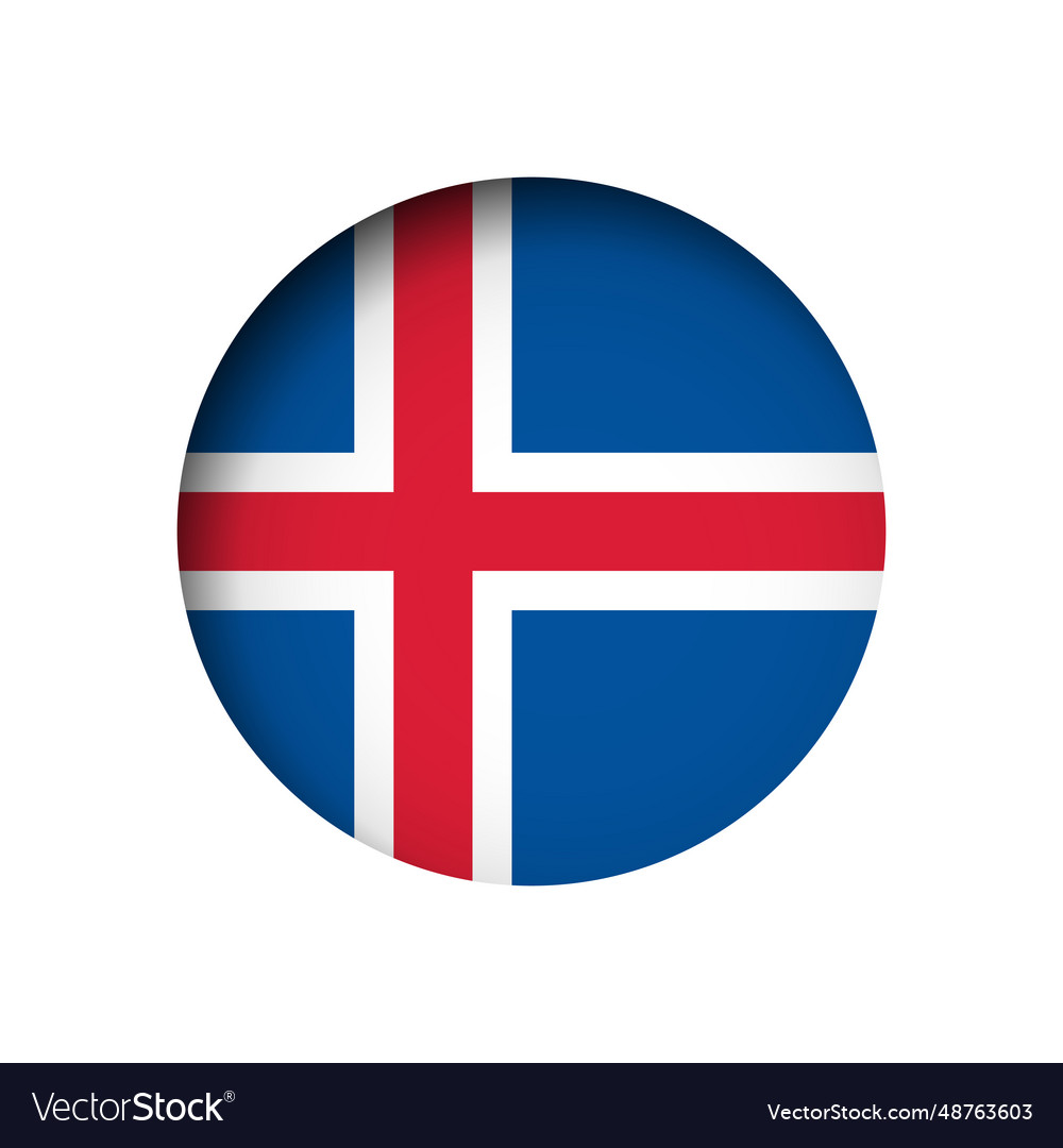 Circle flag of iceland