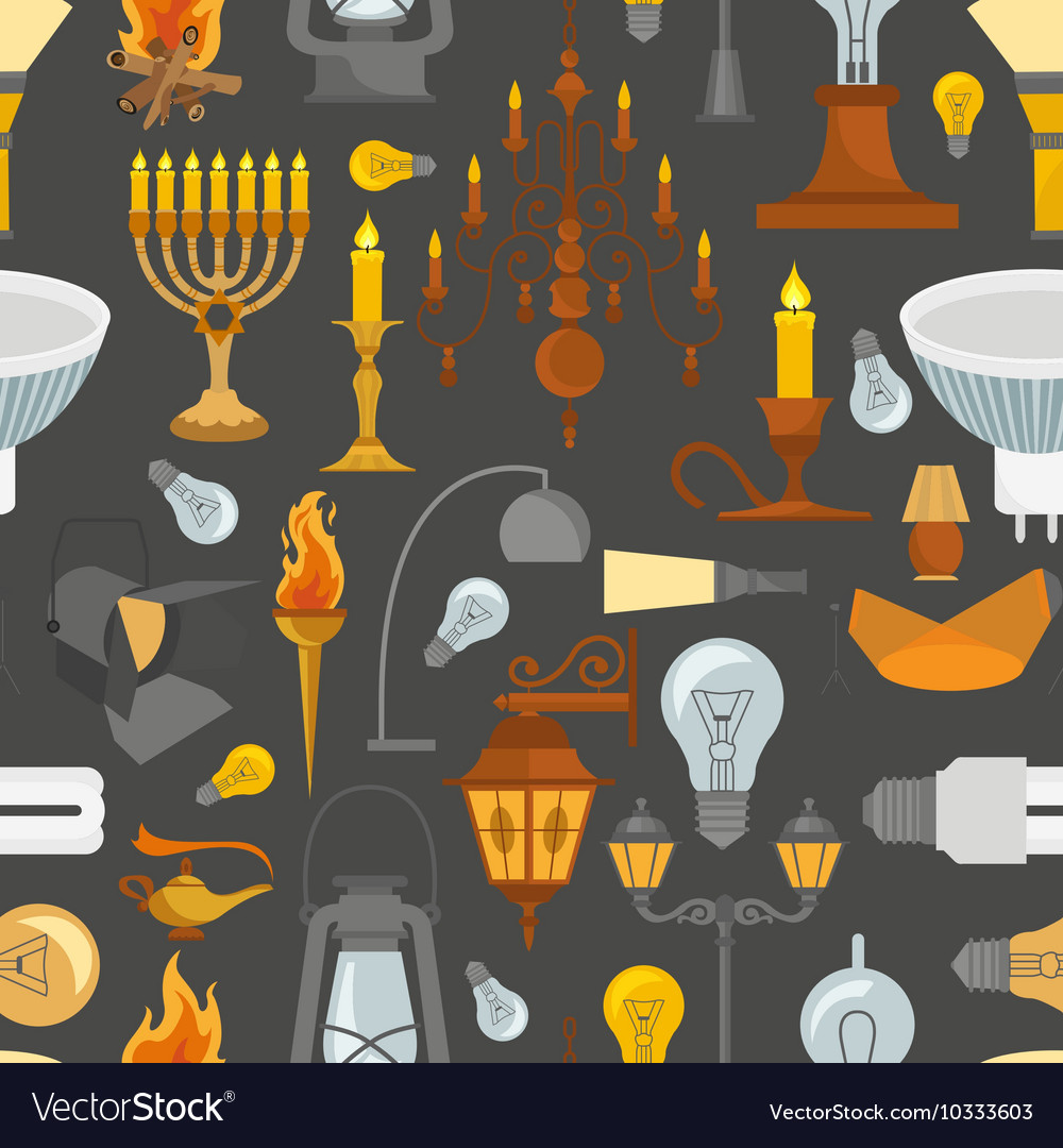 Lighting seamless pattern Royalty Free Vector Image