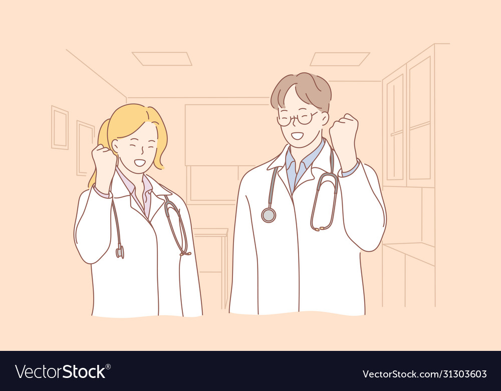 Team success goal achievement winning medicine Vector Image