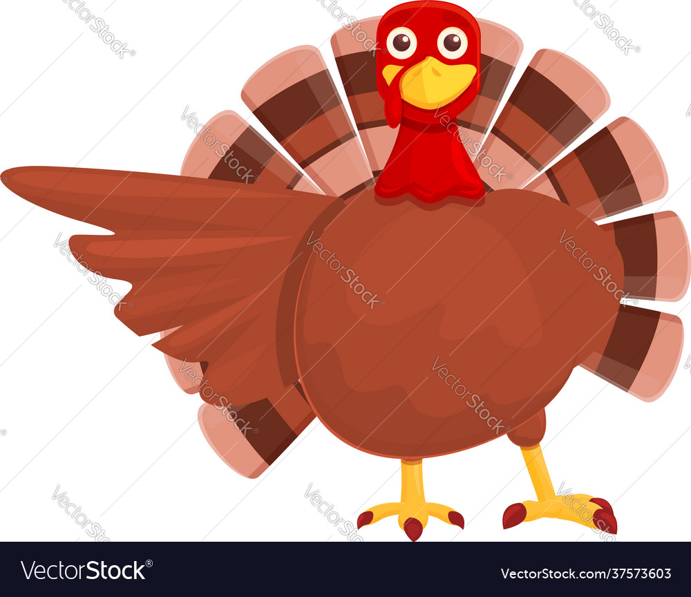 Thanksgiving turkey show icon cartoon style Vector Image Thanksgiving turkey show icon cartoon style Vector Image