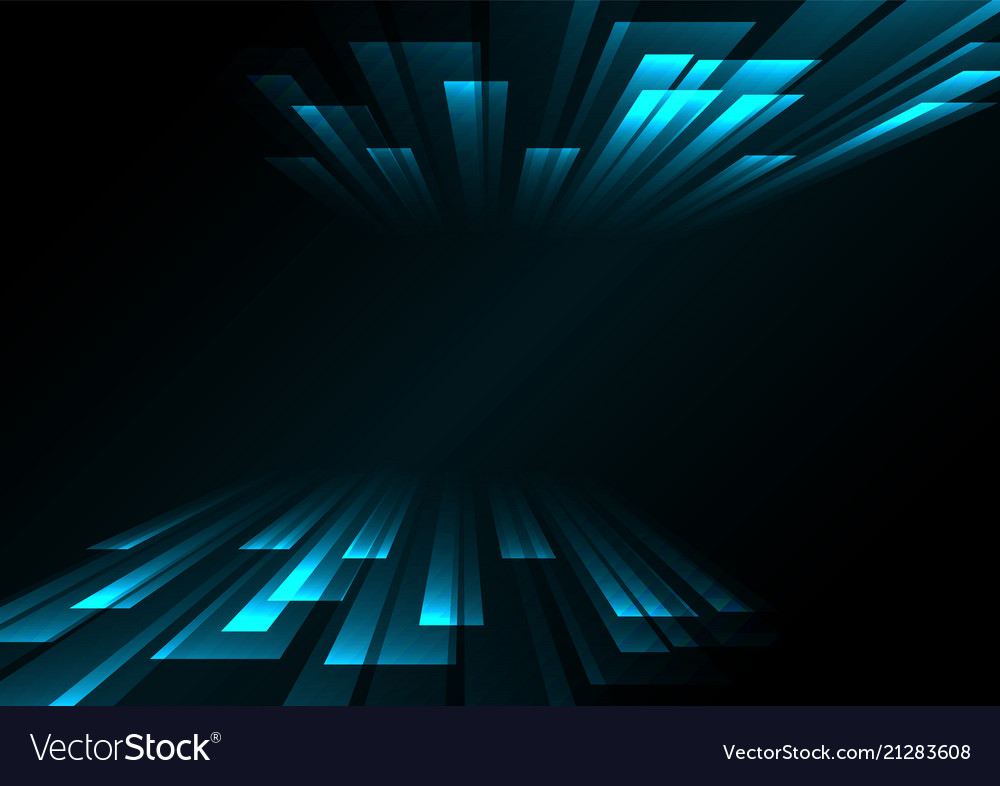 Blue overlap stripe rush in dark background Vector Image