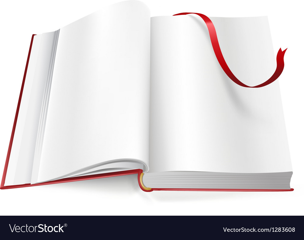 Book with blank pages and sign