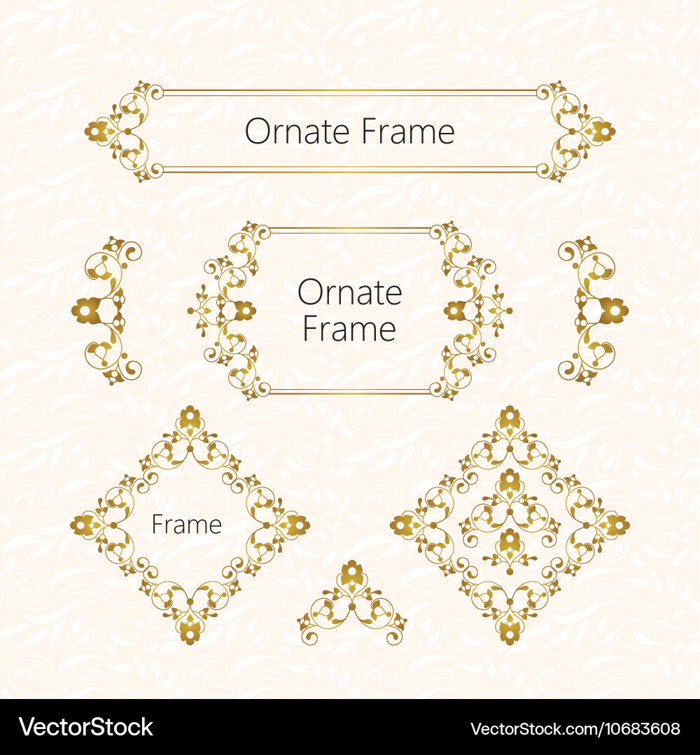 Decorative frame elegant element Royalty Free Vector Image