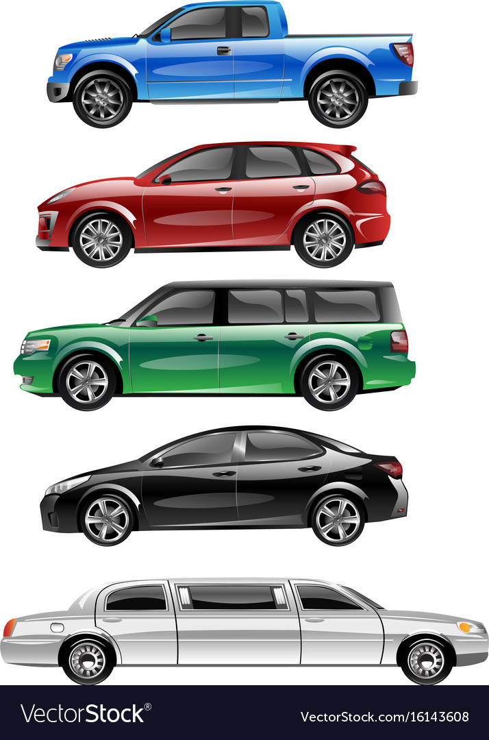 different-passenger-car-royalty-free-vector-image