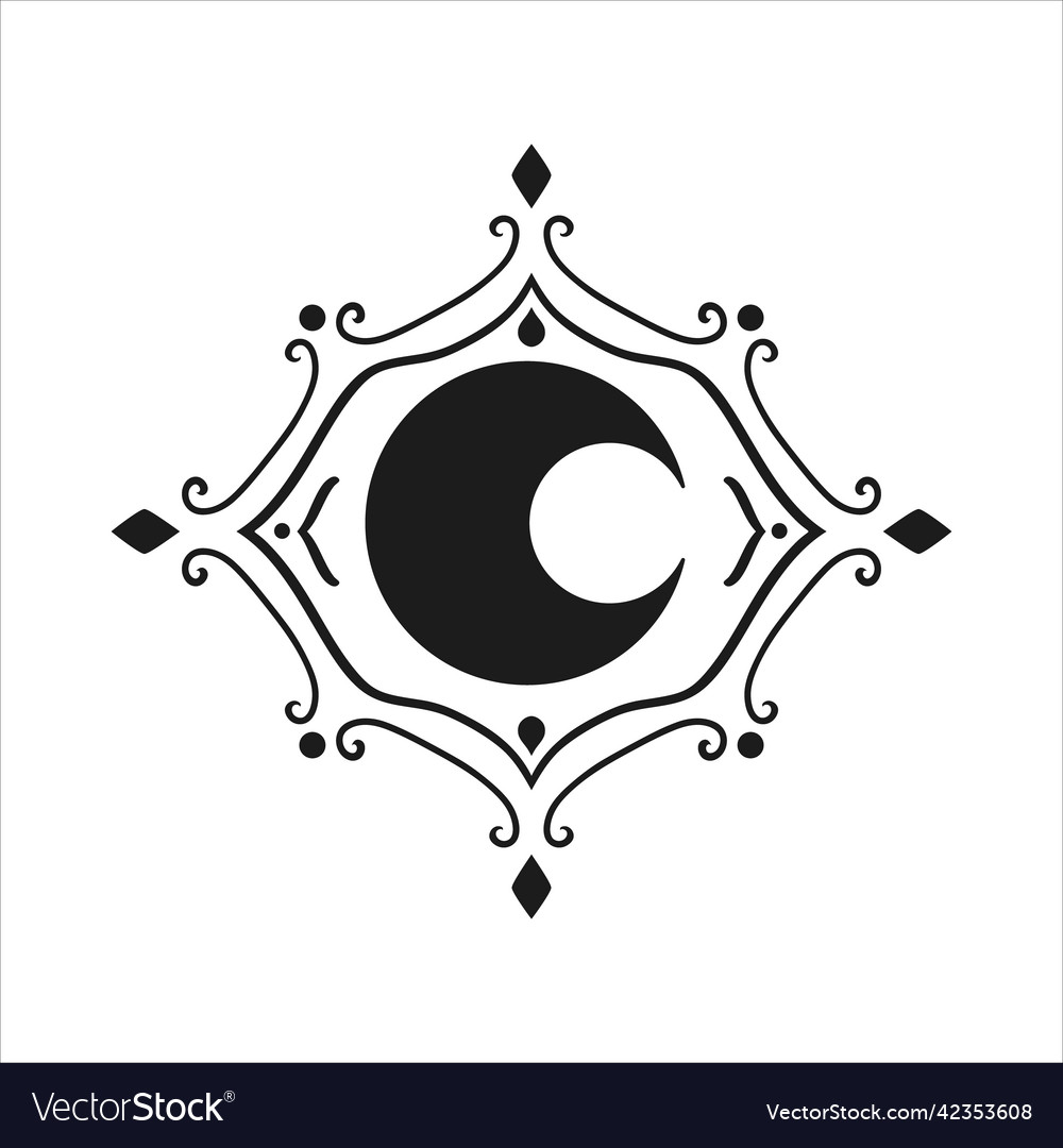 Moon mystical icon logo