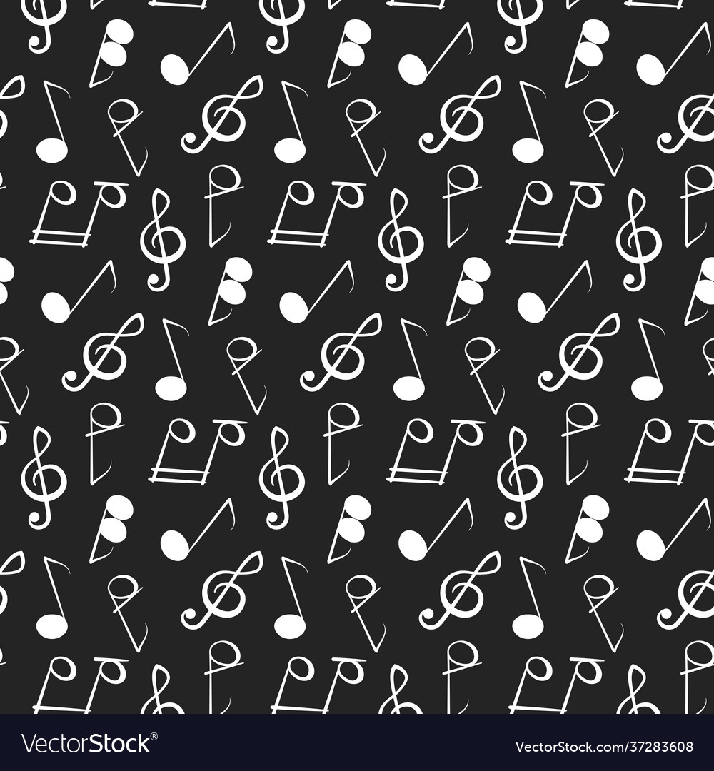 Seamless pattern with music notes