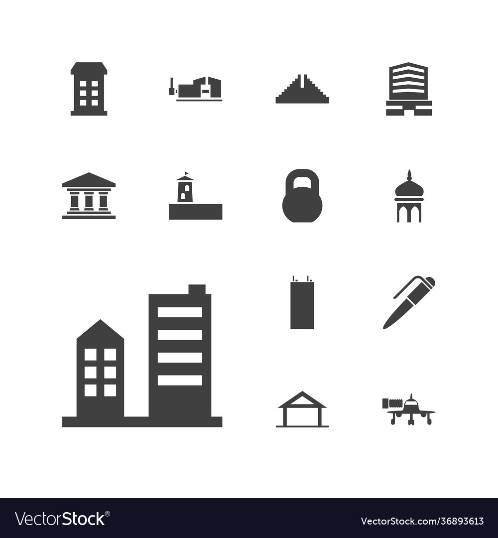 13 building icons