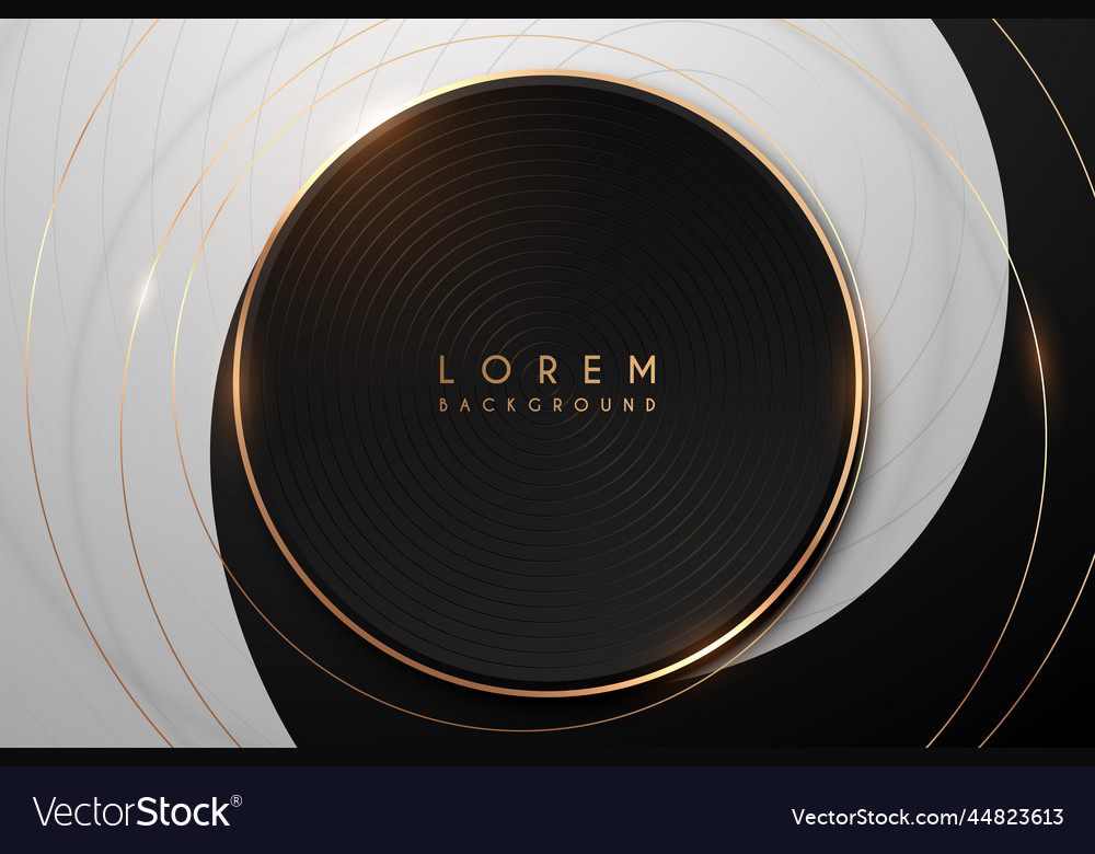 Abstract black and white circle background Vector Image