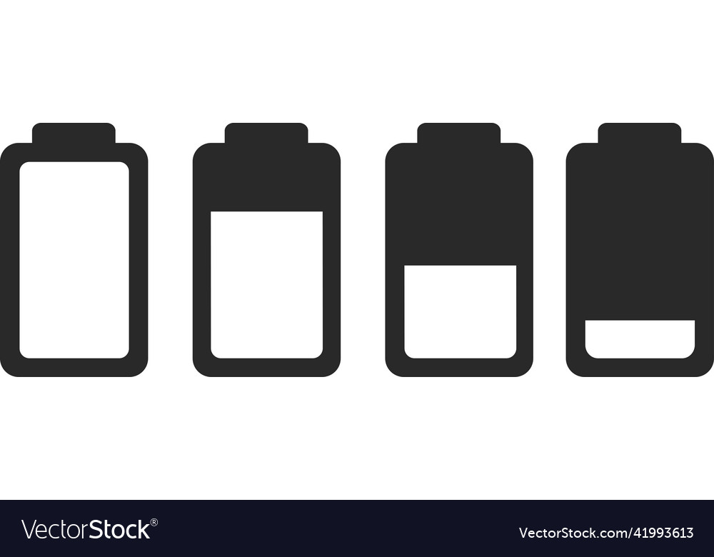 Battery level indicators Royalty Free Vector Image