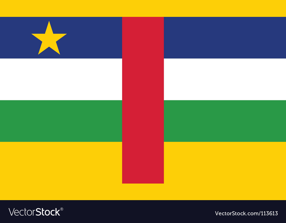 Central African Republic Flag Royalty Free Vector Image