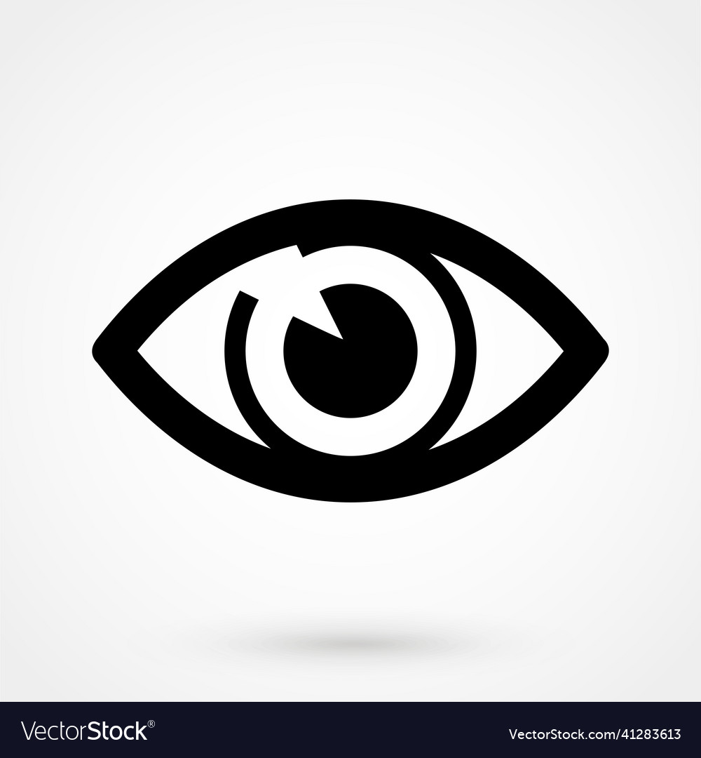 Eye icon flat design style