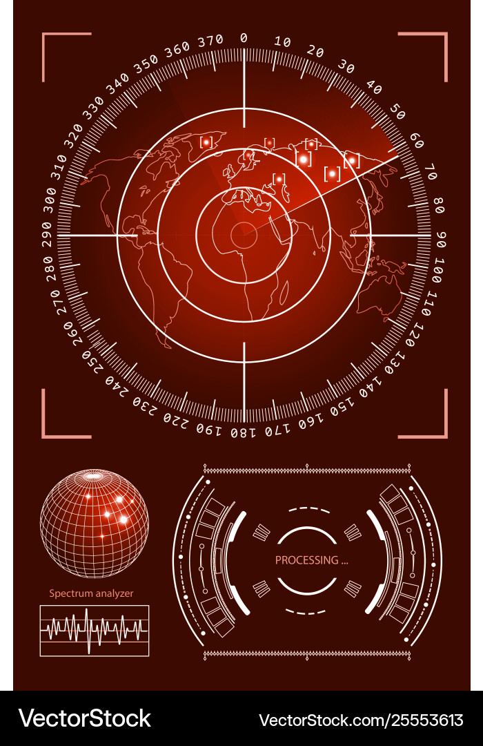 Futuristic user interface hud tech elements Vector Image