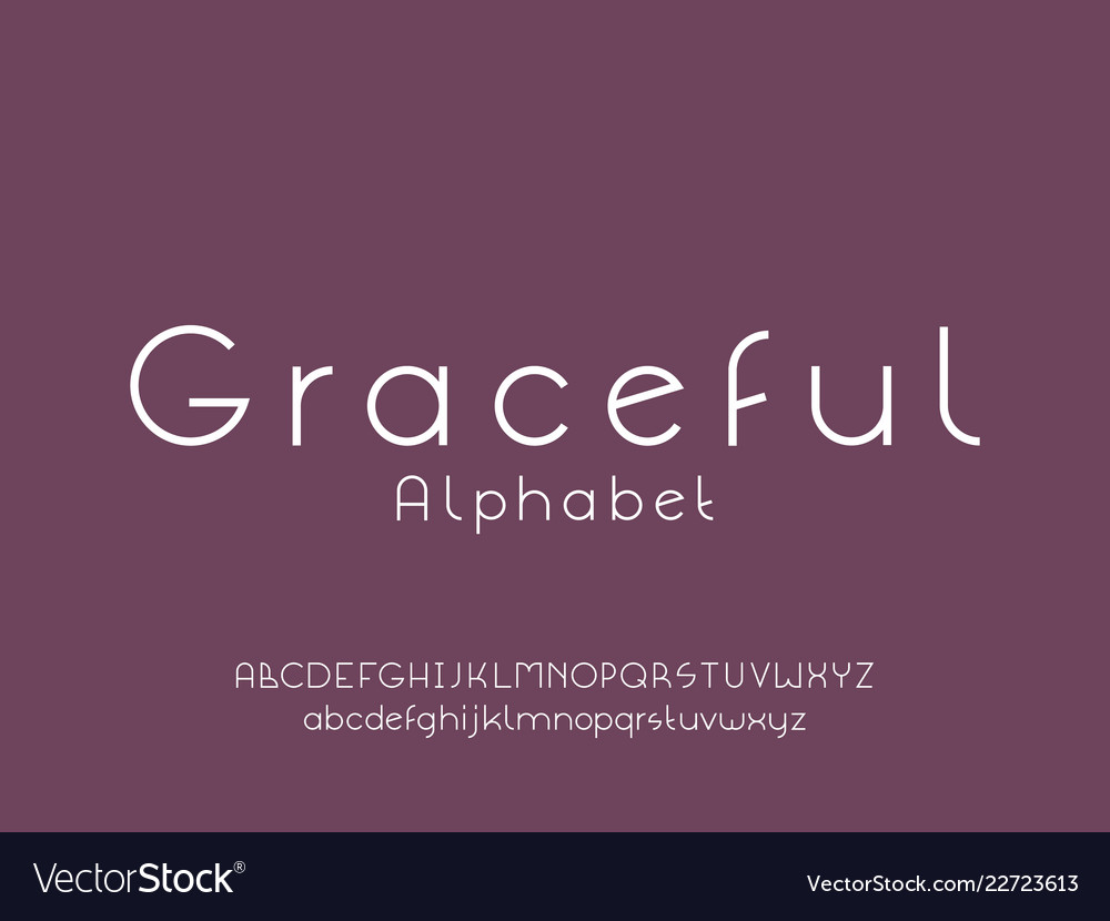 Graceful font alphabet Royalty Free Vector Image