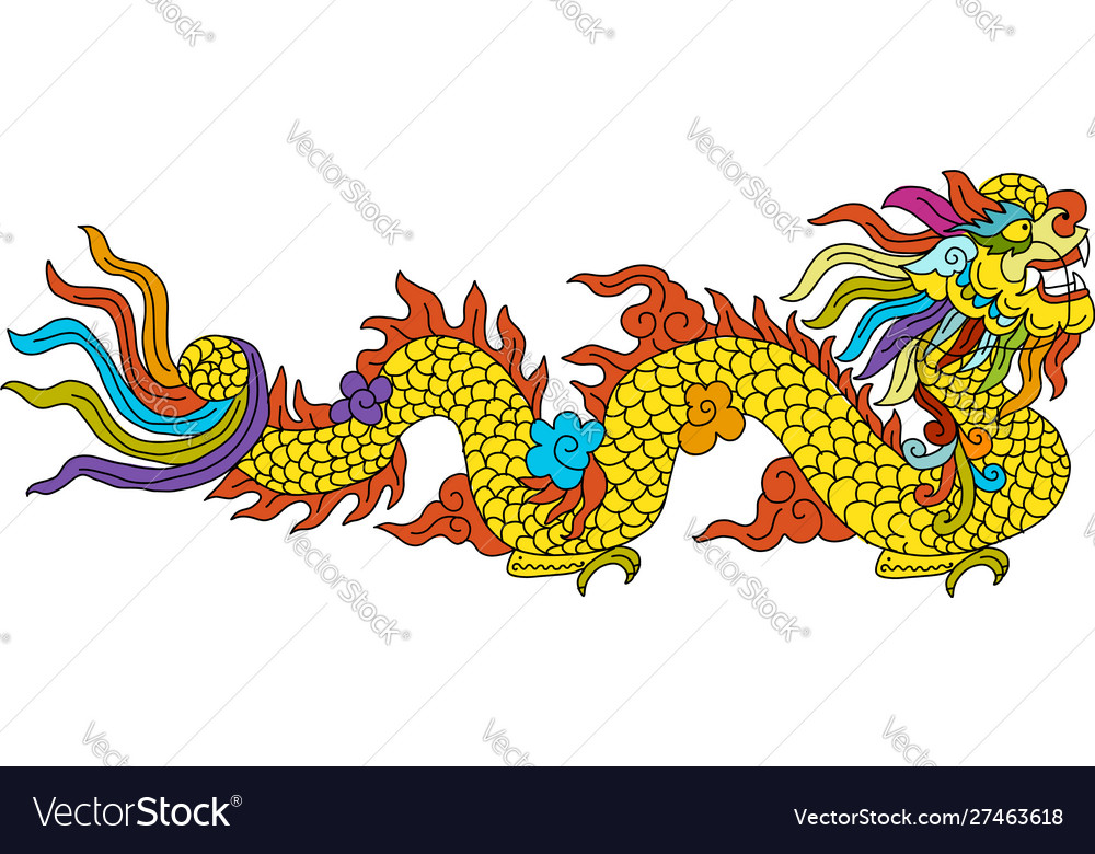 Chinese dragon for your design Royalty Free Vector Image