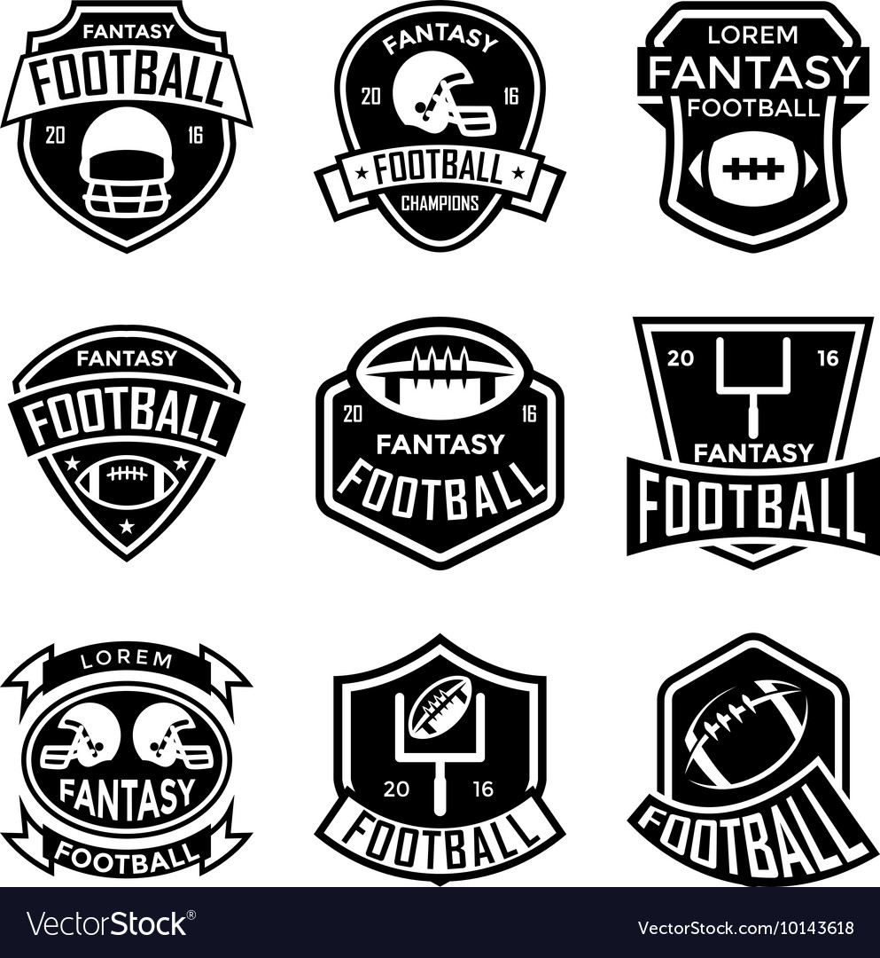 Fantasy football badge emblem Royalty Free Vector Image