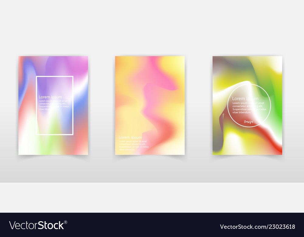 Holographic foil backgrounds set futuristic