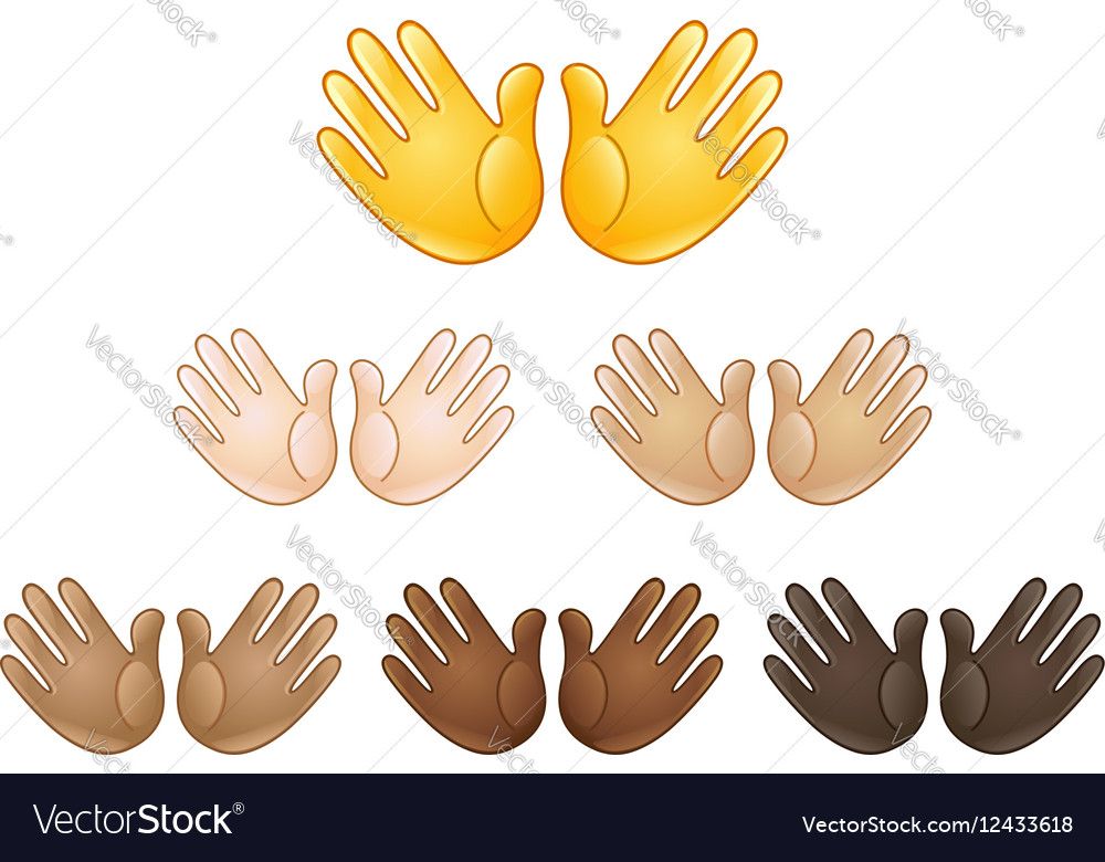 Open hands sign emoji Royalty Free Vector Image