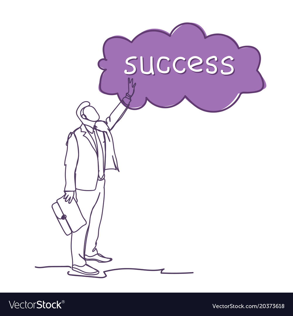 Business Man Drawing Success Stock Photo Image Of Consultant