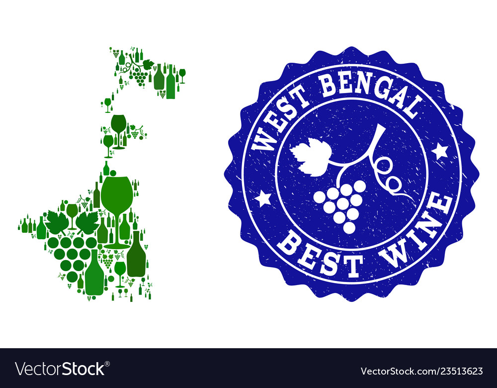 Composition of grape wine map west bengal state