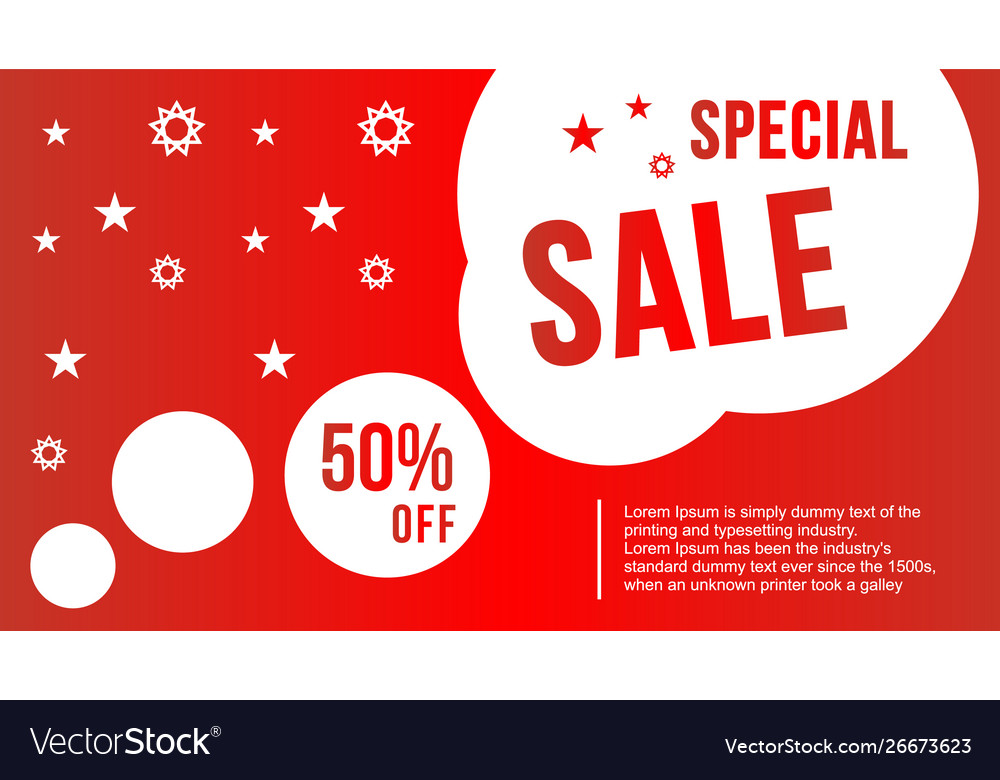 Flash Sale Design For Business Discount Banner Vector Image