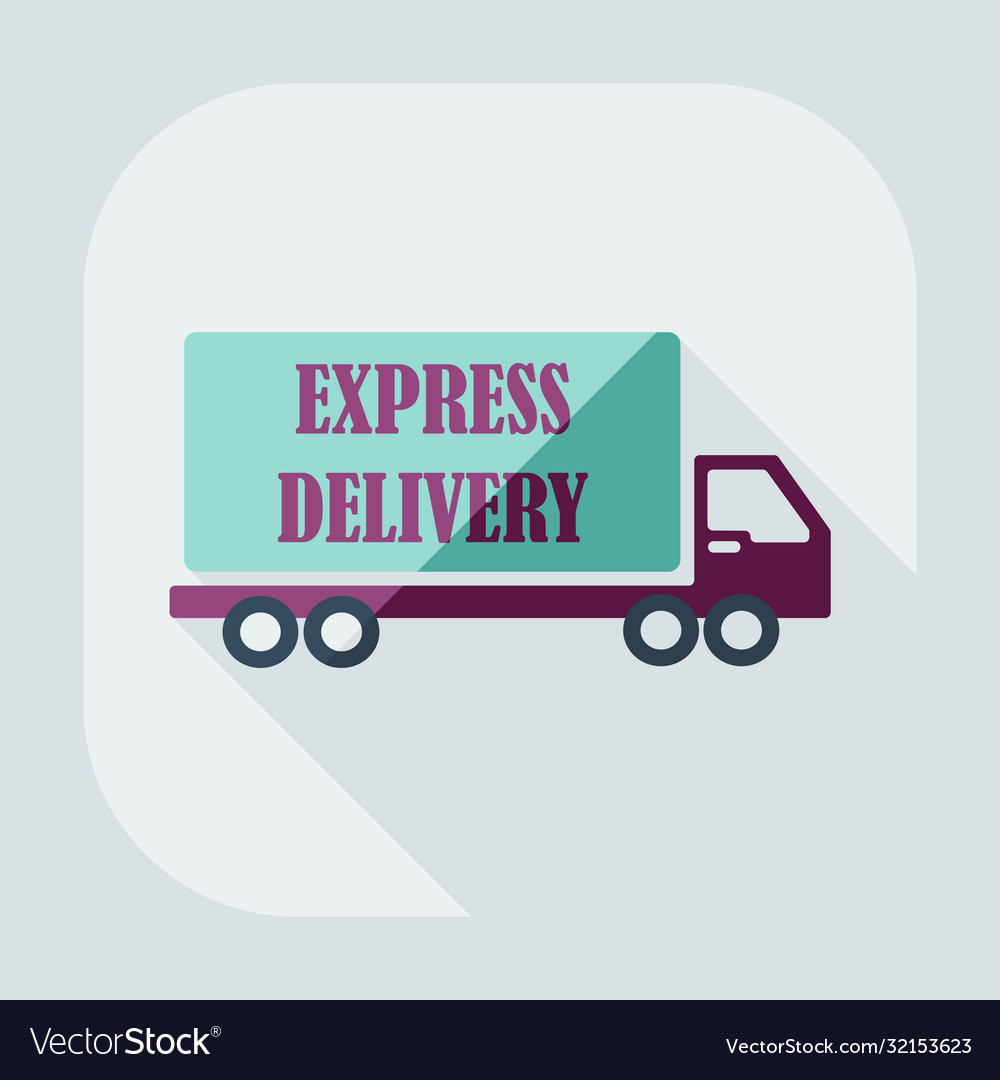 Flat modern design with shadow icons car shipping Vector Image