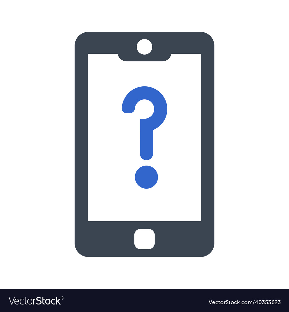 Mobile help icon Royalty Free Vector Image VectorStock