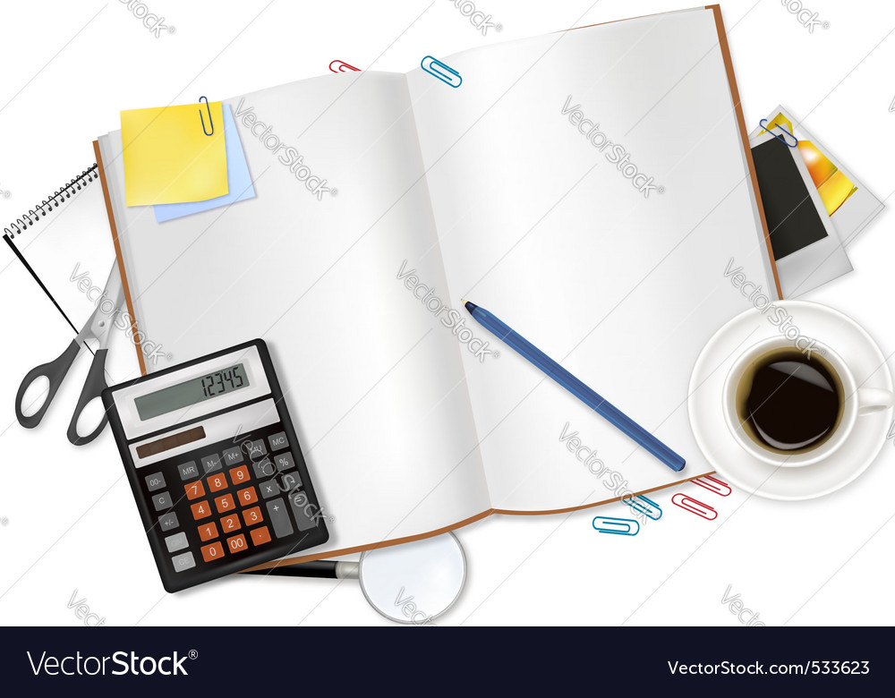 Office Supplies Royalty Free Vector Image Vectorstock Office Supplies Vector Image