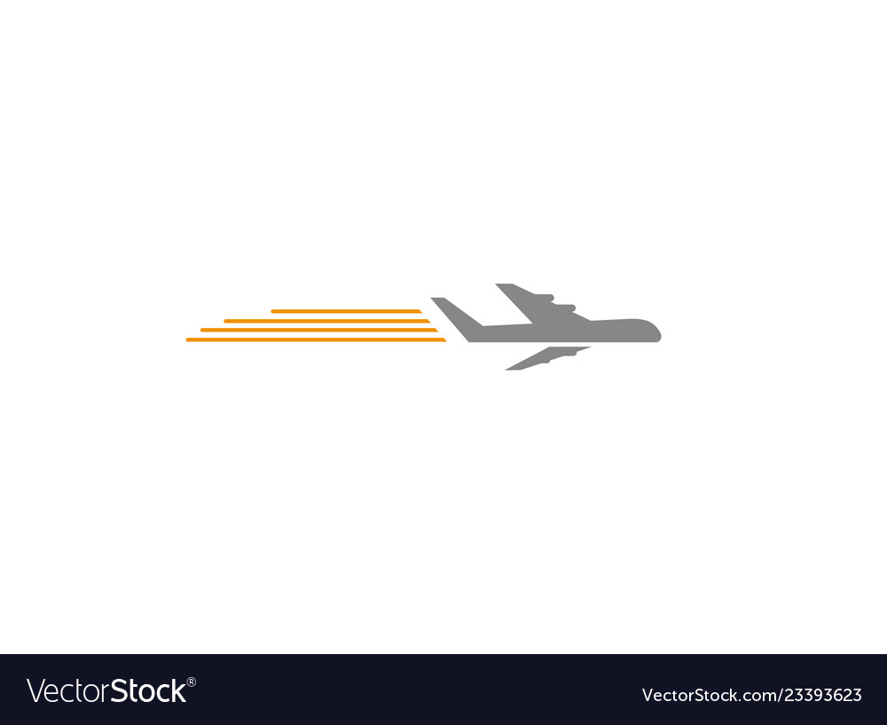 Plane flying logo Royalty Free Vector Image - VectorStock