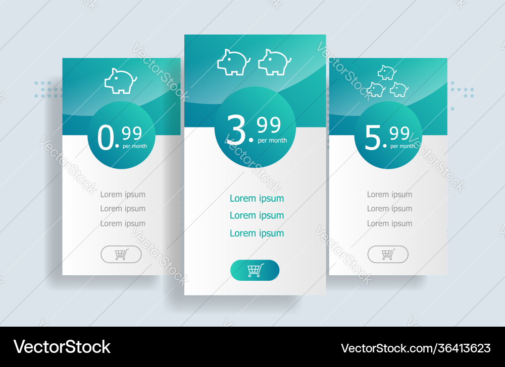 Price table template background Royalty Free Vector Image