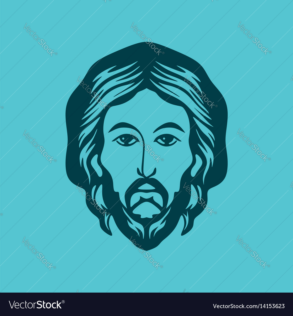 The Face Of The Lord And Savior Jesus Christ Vector Image
