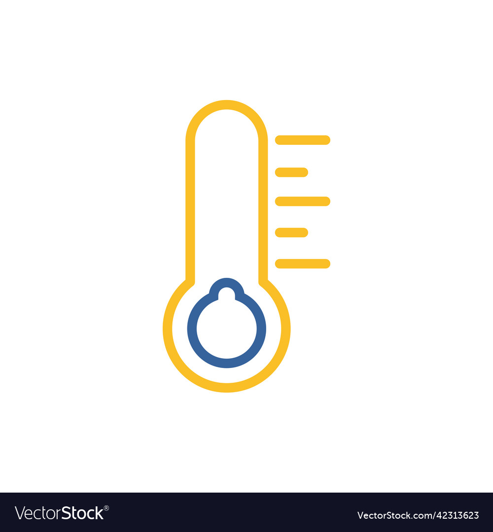 Thermometer cold isolated icon meteorology sign