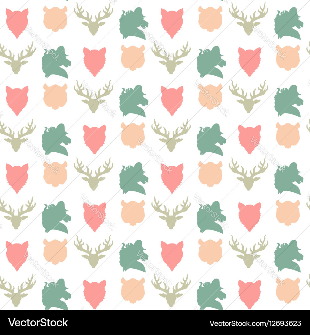 Wildlife seamless pattern Royalty Free Vector Image