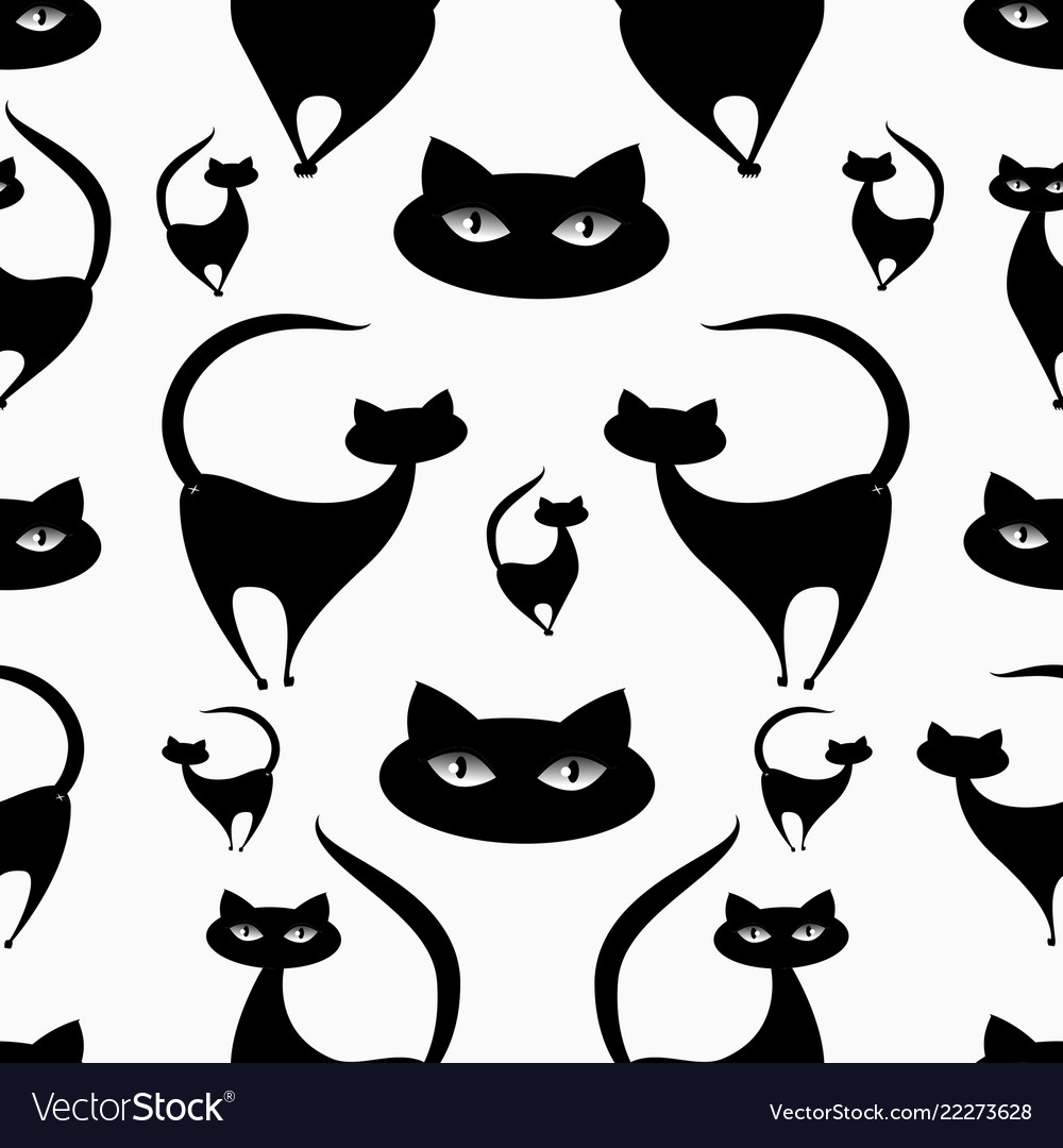 Cat patterns-02 Royalty Free Vector Image - VectorStock