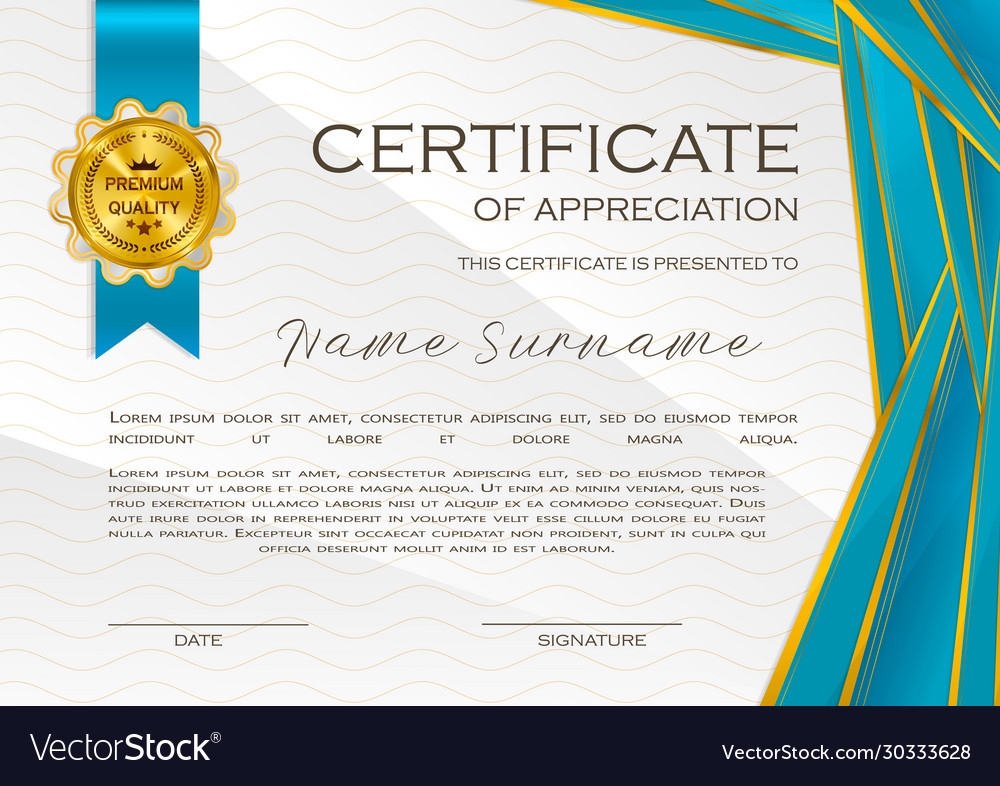 Certificate template diploma Royalty Free Vector Image