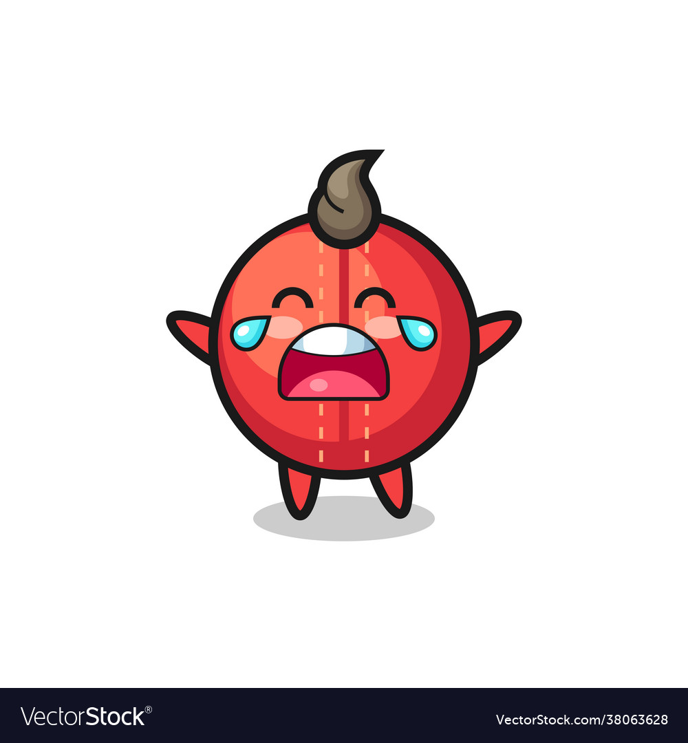 Crying cricket ball cute baby