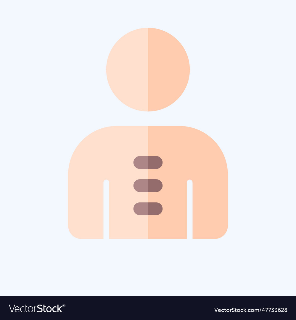 Icon posture related to orthopedic symbol flat Vector Image