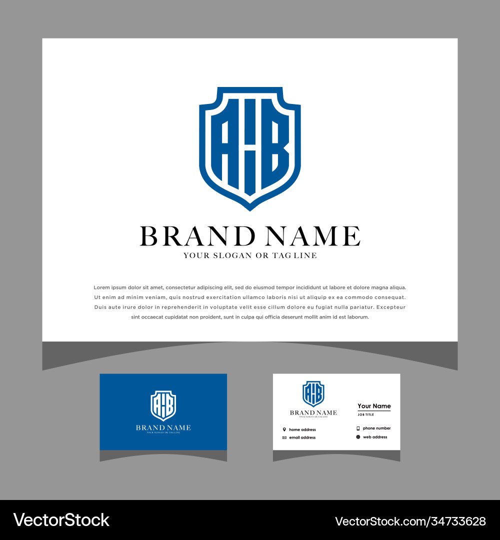 Initial Ahb Logo Design For Various Business Vector Image