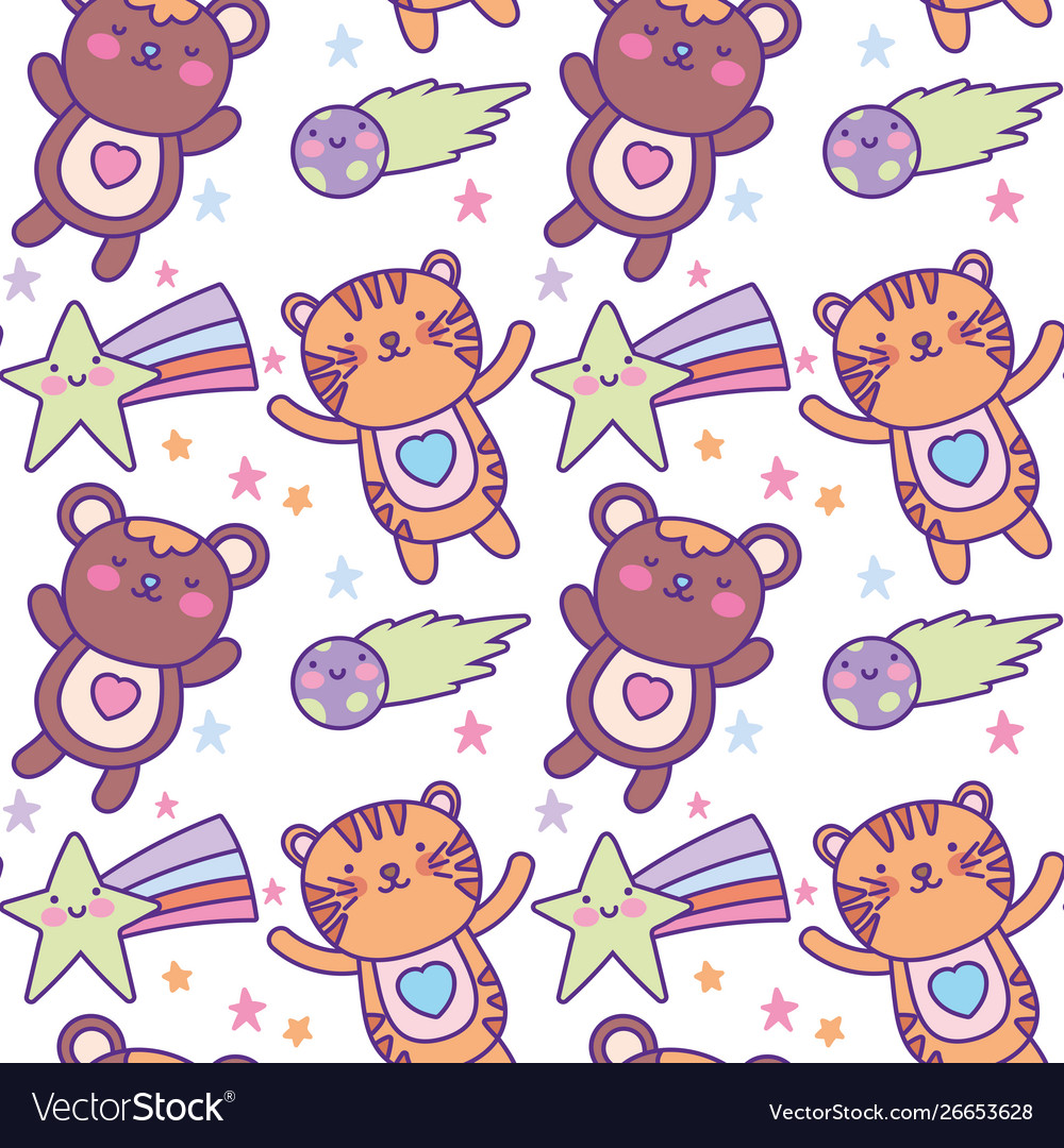 Kawaii cartoons background design