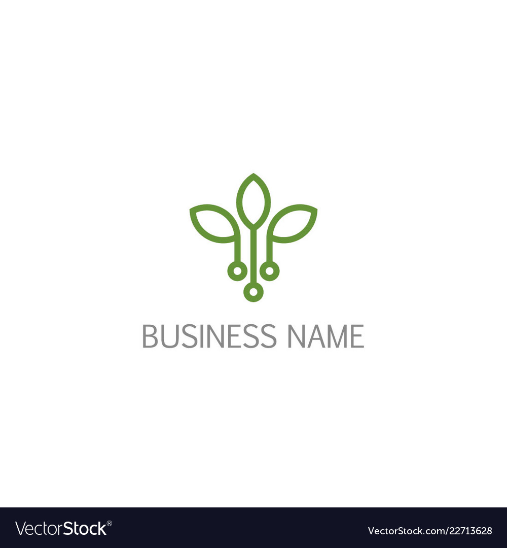 Leaf seed bio technology company logo Royalty Free Vector