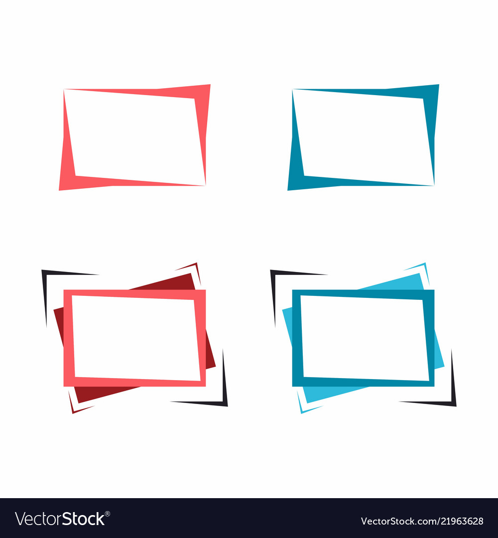 Set bright frames for text or banner Royalty Free Vector