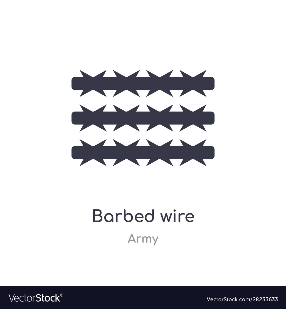 Barbed wire icon isolated from