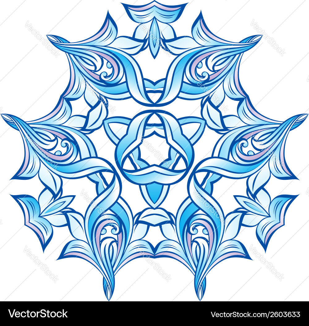 Blue snowflake Royalty Free Vector Image - VectorStock