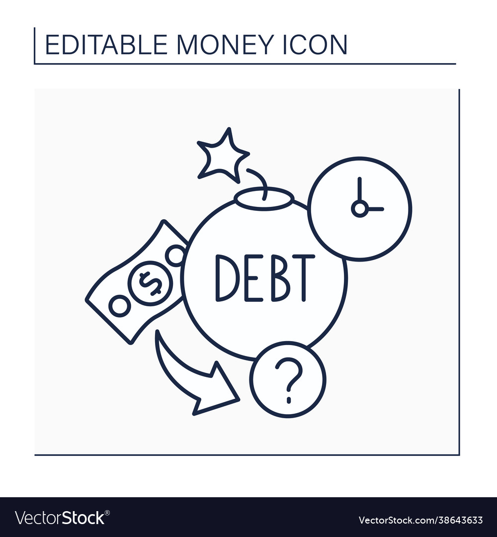 Debt line icon