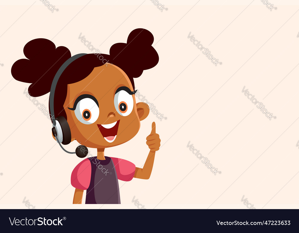 Happy girl with wireless headphones taking a call