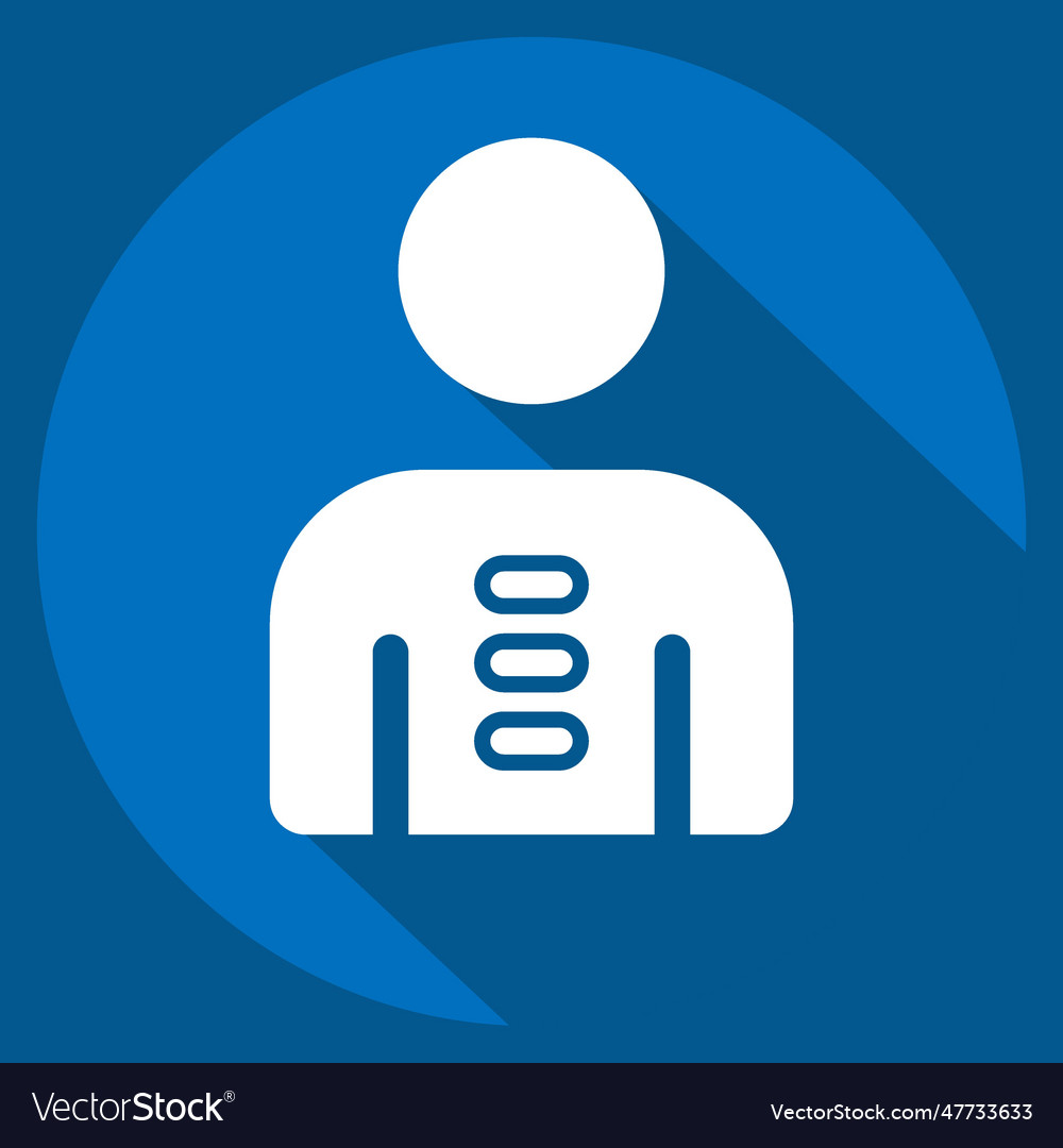 Icon posture related to orthopedic symbol long Vector Image